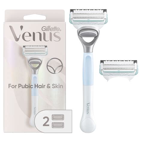 gillette venus for pubic hair and skin women s razor handle and 2 blade refills