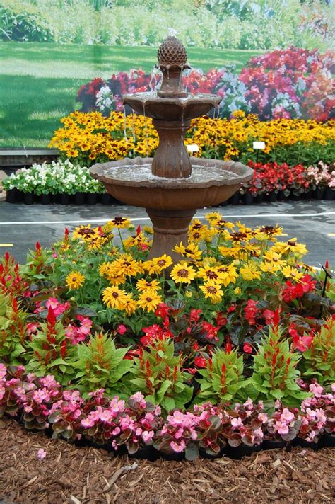 Fountain With Flowers Ar
