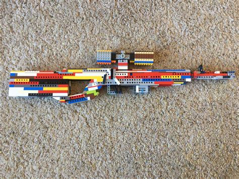 Working Lego Sniper Rifle It Has A 5 Round Mag And Shoots Through