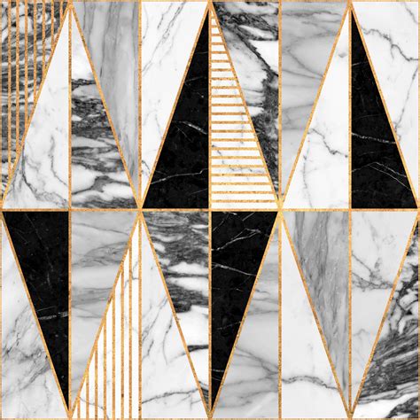Stylish Marble Triangles Wallpaper Happywall