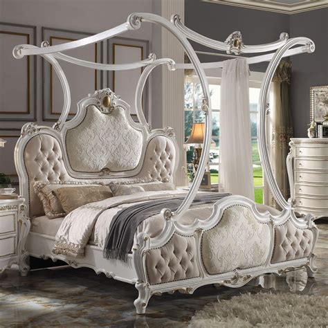 Antique Platinum King Canopy Bed Ph