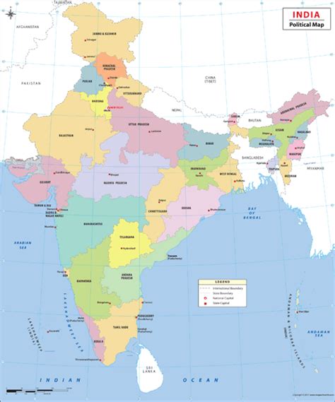 India Political Wall Map By Maps Of World Mapsales