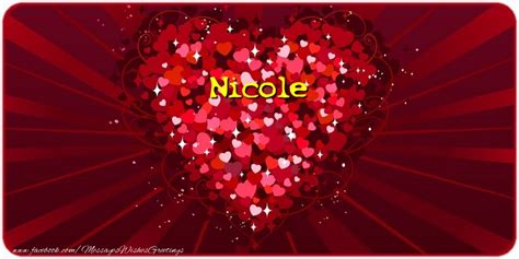 Nicole Hearts Greetings Cards For Love For Nicole