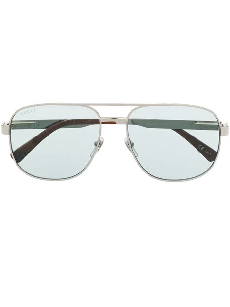 Gucci Eyewear Pilot Frame Tinted Sunglasses Farfetch