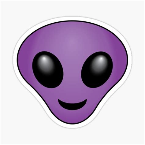 Purple Alien Head Sticker For Sale By Keeksdesigns Redbubble