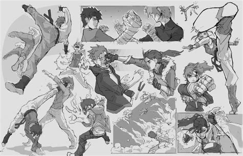 random sketches 7 shonenbattleemptyhanded~ by tantaku on deviantart in 2020 fighting