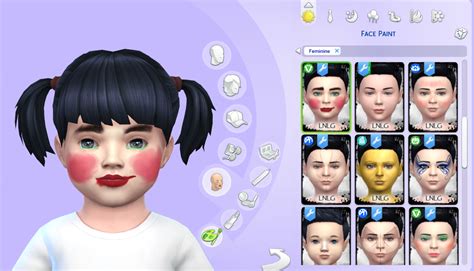 Mod The Sims Face Paint Conversions And Unlocks All Ages Ea Edition
