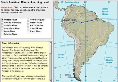 Interactive Map Of South America Rivers Of South America Tutorial