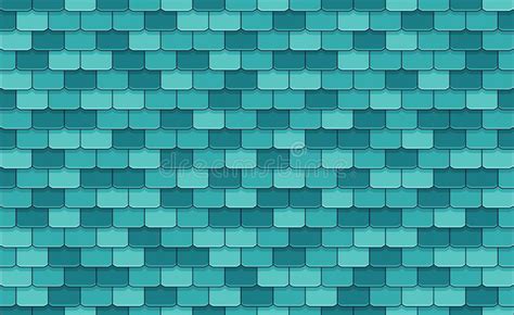 Blue Roof Tiles Seamless Pattern Stock Vector Illustration Of Classic