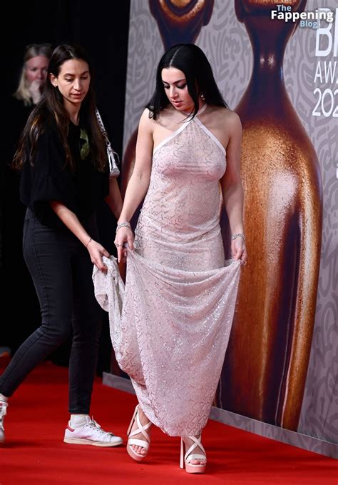 Charli XCX Flashes Her Nude Tits At The 2023 BRIT Awards In London