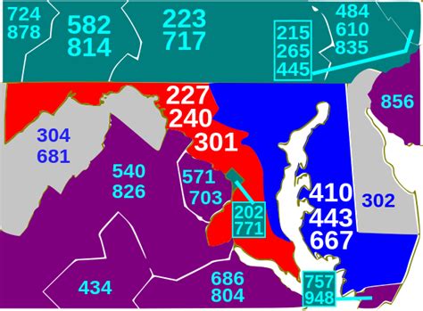 Area Codes 301 240 And 227 Wikiwand