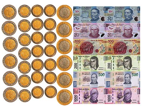 Dibujos De Monedas Y Billetes Mexicanos Para Imprimir