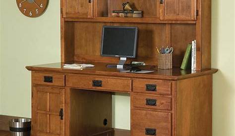 Home Styles® Cottage Oak Arts & Crafts Pedestal Desk Hutch - 163294