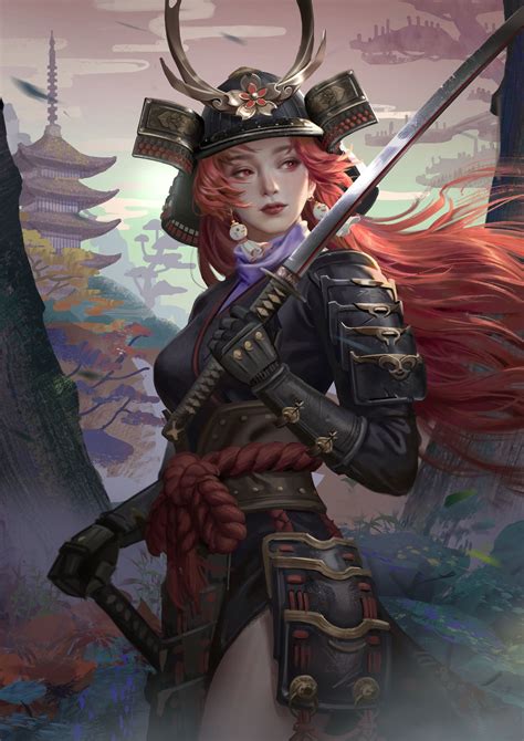 19 Hou China Houchina2 Twitter Female Samurai Art Female