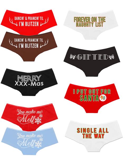 christmas panties holiday t xmas underwear christmas etsy