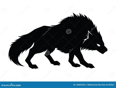 Wolf Silhouette Vector Stock Vector Illustration Of Wild 136895352