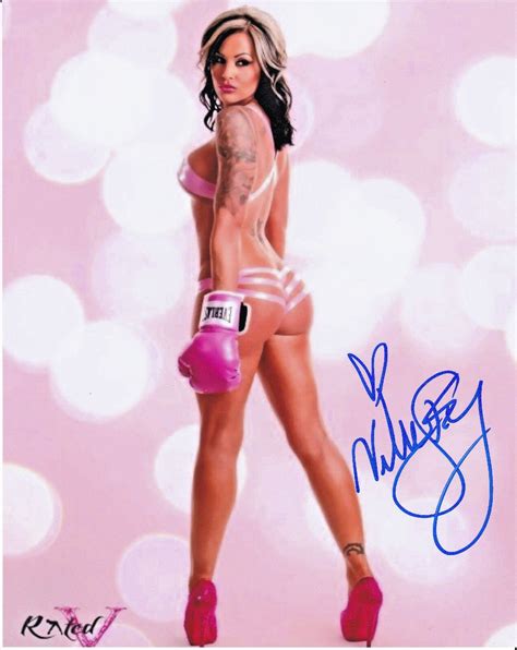Velvet Sky TNA Knockout Pink Gloves Booty X Photo Signed Auto SEXY Charity EBay