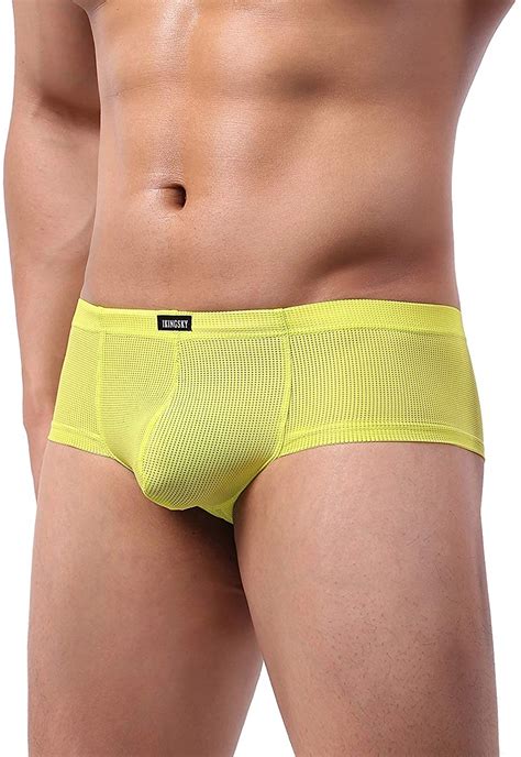 Ikingsky Mens Cheeky Thong Underwear Mini Cheek Boxer Briefs Sexy