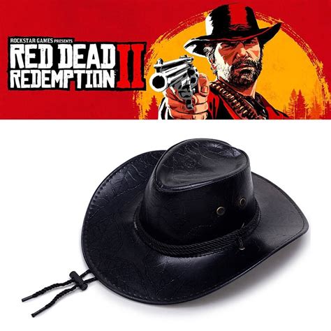 Game Red Dead Redemption 2 Cowboy Hat Cosplay Costume Prop Hats Leather