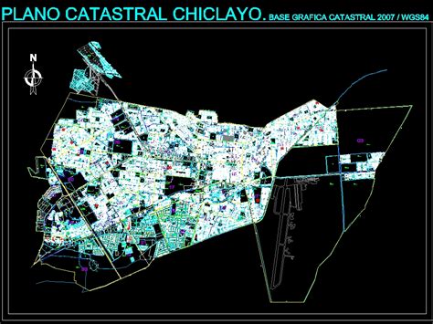 Carte Du Quartier De Chiclayo Dans Autocad Cad Mb