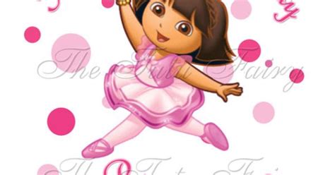 Dora The Explorer Pink Ballet Ballerina Dancer Birthday Shirt Name Age St Nd Rd Th Th