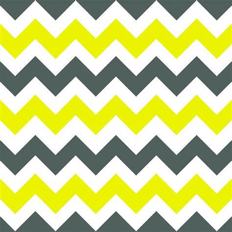 Chevron Pattern In Limelight Yellow Grey And White Digital Art By