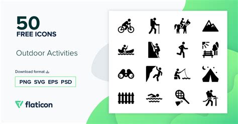 Outdoor Activities Icon Pack Fill 50 Svg Icons