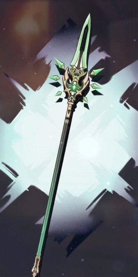 Primordial Jade Winged Spear Genshin Impact 3d Printed Kit Etsy