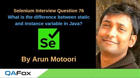 Selenium Interview Question 76 Difference Between Static And Instance