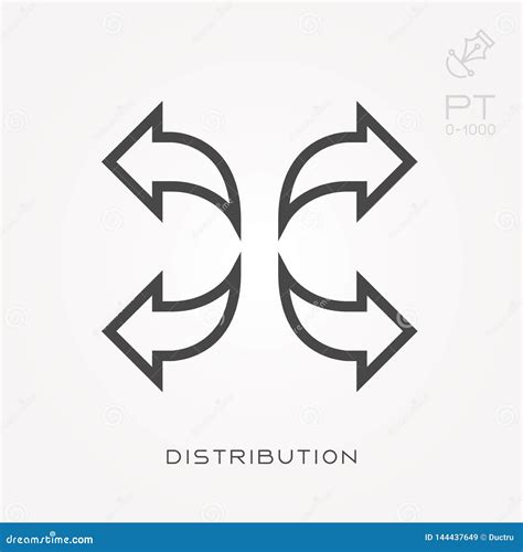 Flat Vector Icons With Distribution Stock Vector Illustration Of