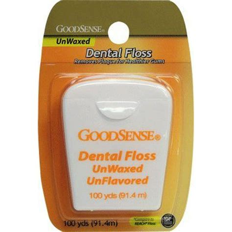Good Sense Unwaxed Unflavored 100 Yards Dental Floss Case Of 36