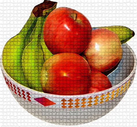 Fruit Bowl Still Life Mosaic Tile Digital Art By Mountainsky S Fine