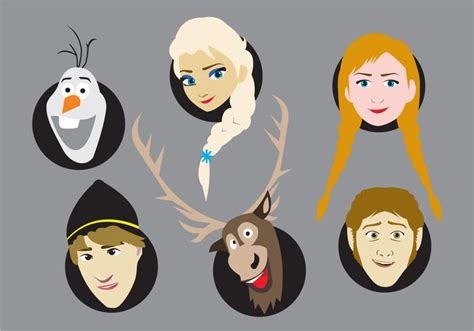 Frozen Cartoon Characters Download Free Vector Art