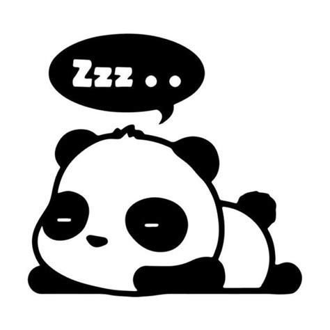 15cm143cm Car Styling Cartoon Cute Panda Sleeping Zzz