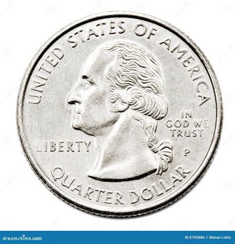 Close Up Of Us Quarter Dollar Stock Photo Image Of Coin Detail 8795886
