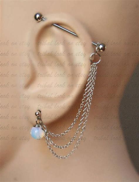 Industrial Barbell Industrial Piercing Ear Gauges Jewelry Perforacionesorejaypiercings Arete