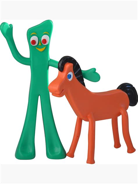Gumby And Pokey Cartoon Art Magnet For Sale By Redmanzanas Redbubble