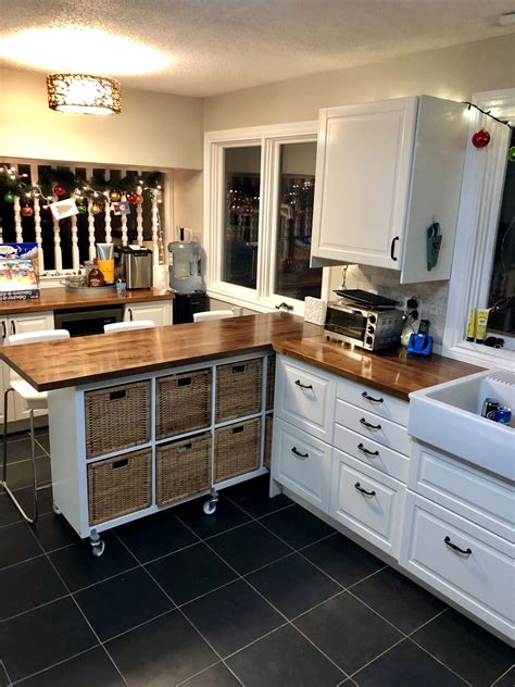 ikea kitchen island with seating : IKEA kallax hack • kitchen peninsula