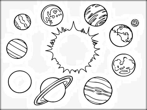 There are rocket ships, satellites, solar system planets, astronauts and aliens colouring book to print for kids. Solar System Planets Coloring Pages at GetDrawings.com | Free for personal use Solar System ...