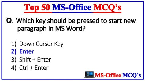 Top 50 Ms Office Mcq Questions And Answer Microsoft Office Ms