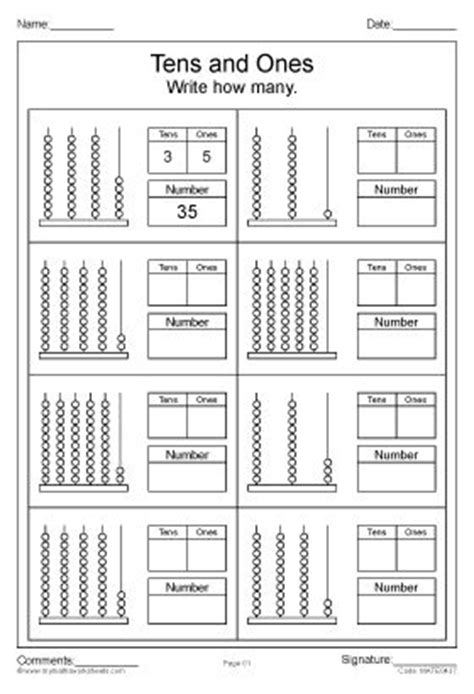 Sign me up for updates relevant to my child's grade. Tens and ones worksheet part 2 | Tens and ones worksheets, First grade math, 1st grade math