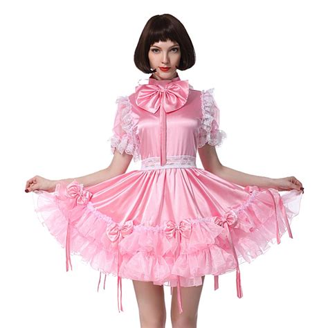 Sissy Tatiana Pink Satin Dress Sissy Panty Shop