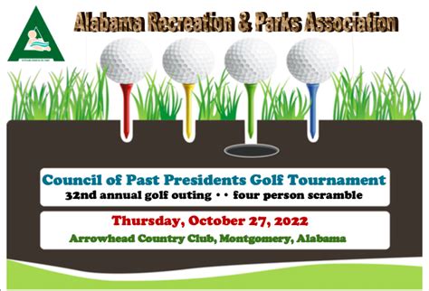 Arpa Council Of Past Presidents Golf Outing Alabama Recreation And Parks Association