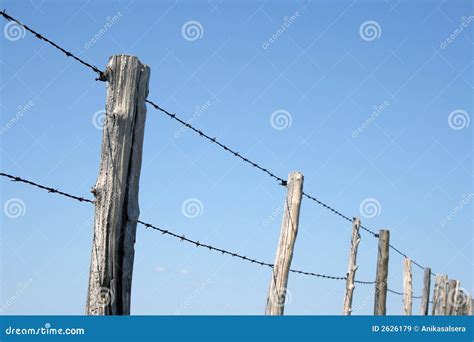 Barbed Wire Farm Fence Royalty Free Stock Images Image 2626179