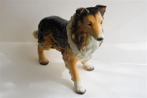 Vintage Goebel West Germany China Lassie Figurine Huge Collie Dog Statue