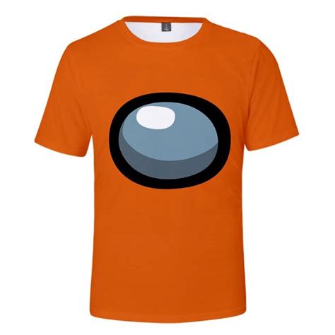 T Shirt Among Us Orange Livraison Gratuite