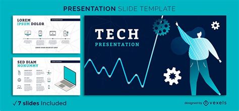 Modern Tech Presentation Template Vector Download