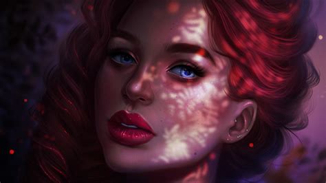 red head girl portrait face closeup wallpaper hd fantasy girls wallpapers 4k wallpapers images