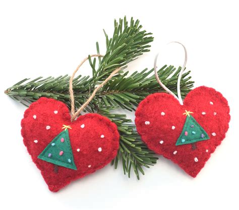 Diy Heart Shaped Christmas Ornaments I Can Sew This