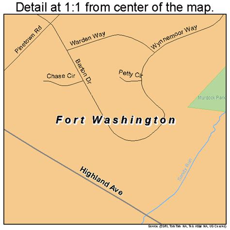 Fort Washington Pennsylvania Street Map 4226872